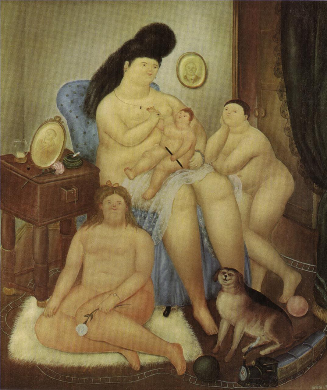 Protestantische Familie Fernando Botero Ölgemälde